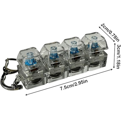 Llavero teclado antiestrés con luces leds